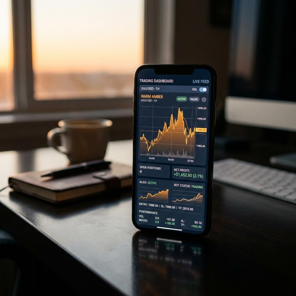 Vong Phuthinh AI crypto trading platform interface on mobile device